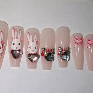 Pink Rabbit Nails 💗