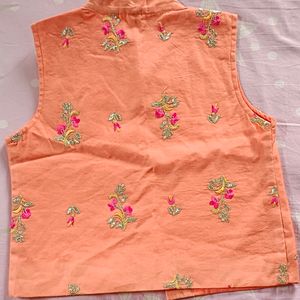 Kids Kurta with Embroidered Jacket