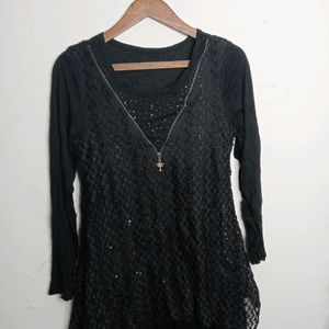 Black Casual Top (Girl' s)