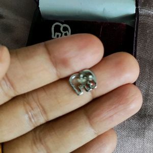 925 Hallmark Silver Elephant Earrings