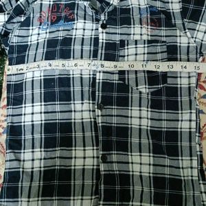 Blue And White Checks Design Full Sleeves Shirt