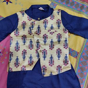 Boys Ethnic Kurta Pyjama With Coat Jacket