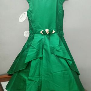 Emrald Green Flared Dress