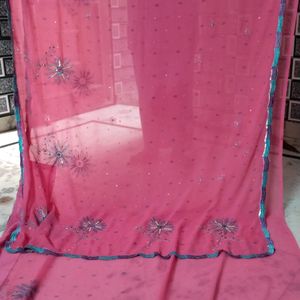 Pink Colour Saree Light Weight