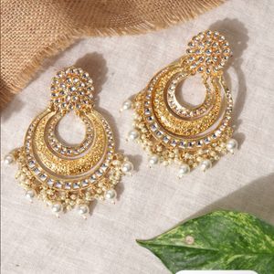 Gold Plated Kundan Earrings