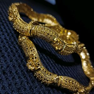 Gold-tone And Platinum Plated Bangles For Women