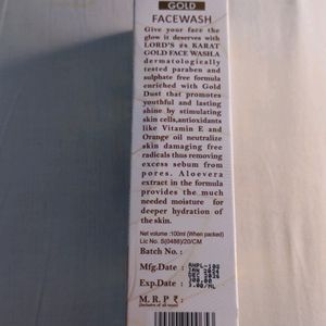 24 Karat Gold Face Wash