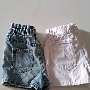 Combo Denim Shorts Girls