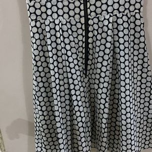 Black And White Bobby Print Zip Up Dress