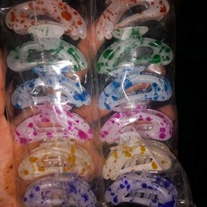 Colourful Hair Clutcher 12 Pcs