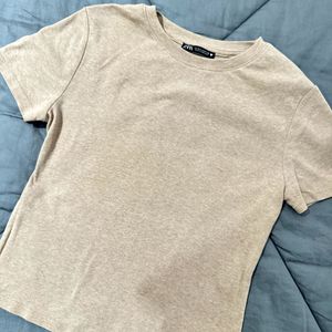 Zara ribbed t shirt