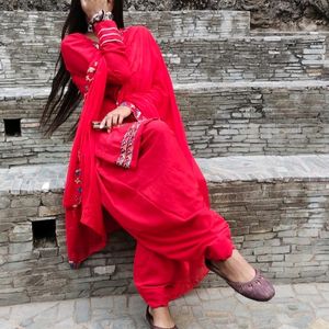 Red Salwar Suit.