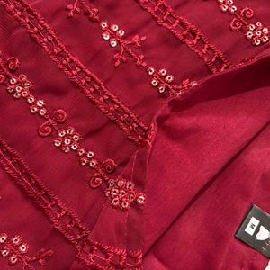 Maroon Sharara Set