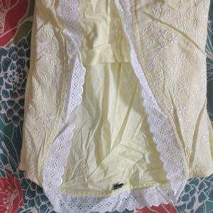 Brand New Lemon Yellow Cotton Nighty