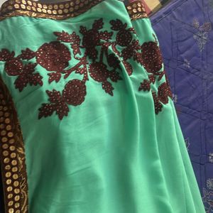 green saree