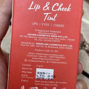 MILAP COSMETICS lip And Cheek Tint