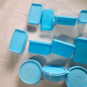 14 Plastic Air Tight Container Set Food Dabba Box