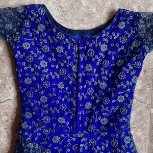 Hand Stitched Blue Dress