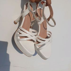 Beautiful White Heel Sandal