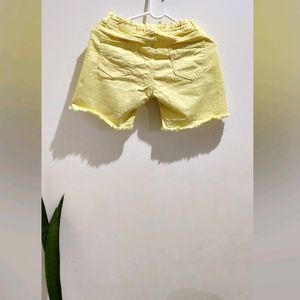 Yellow Jeans Shorts