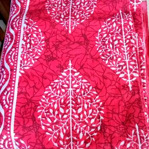 Red Colour Cotton Bedsheet