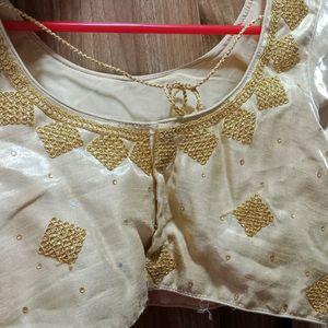 Golden Saree Blouse