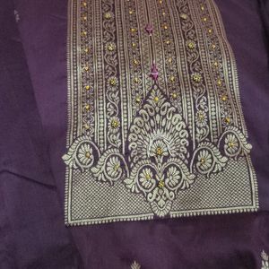 Banarasi Suit With Organza Dupatta