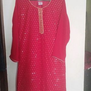 Festive Maroonish Red Kurta Set