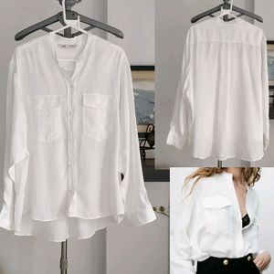 Zara Flowy Shirt With Pockets