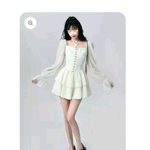 Vellarmi Pinteresty Long Sleeve Corset Mini Dress