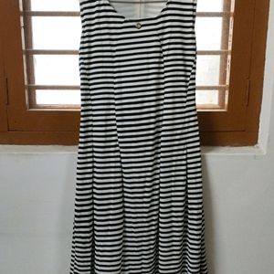 Black And White Striped One Piece For Women