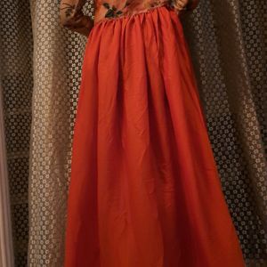 Orange Ethnic Dress