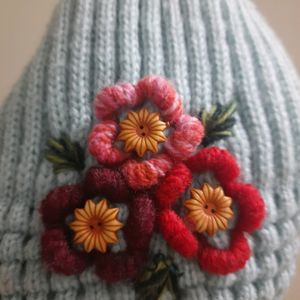 Embroidered Knitted Beanie