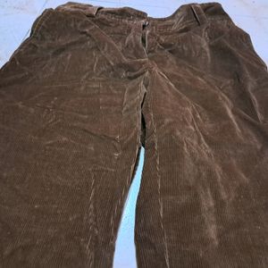 Brown Velvet Denim