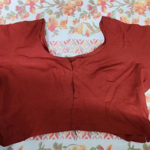 RUST COLOR BLOUSE OF FABRIC COTTON