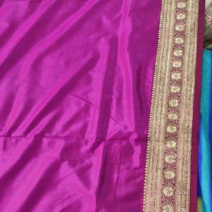 Onion Pink And Maroon Satin Banarasi