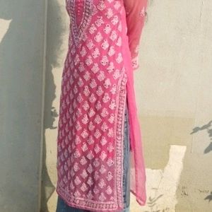 Mirror Work Chikankari Kurti