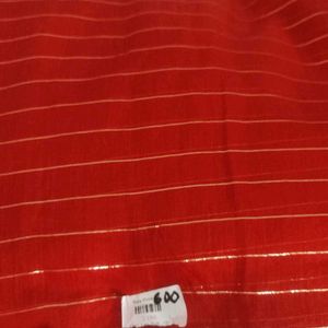 New With Tag Red Saree