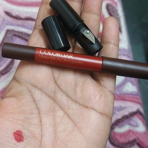 Colorbar Matte Cryon Lipstick With Sharpner 💋