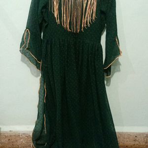 Green Golden Partywear