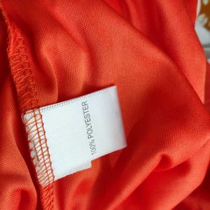 Orange And White Top (Women's)