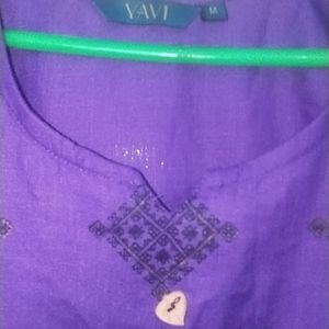 Yavi Purple Kurta