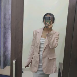 ZARA Women Oversized Pink Blazer