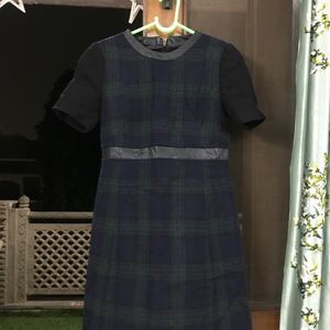 Dark green checkered dress (Bust-30/32) Length- 32