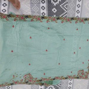 Ethnic Sea Green Saree