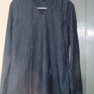 High Low Denim Top For Women