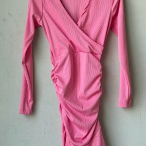 Ruched Pink Dress