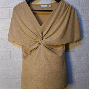 Golden Shimmer Western Top Size M