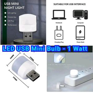 Mini Usb bulb - 1 watt- warm light