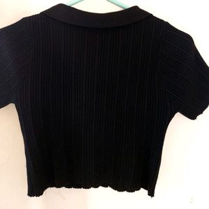 ❗️Black Rib Knit Crop Top❗️